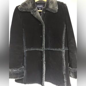 Bernardo gently used Ladies medium size suede/faux fur fully lined coat
